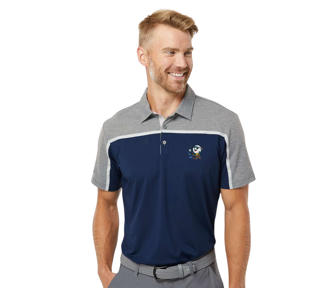 Adidas "Golfy" Colorblocked Polo - Blue