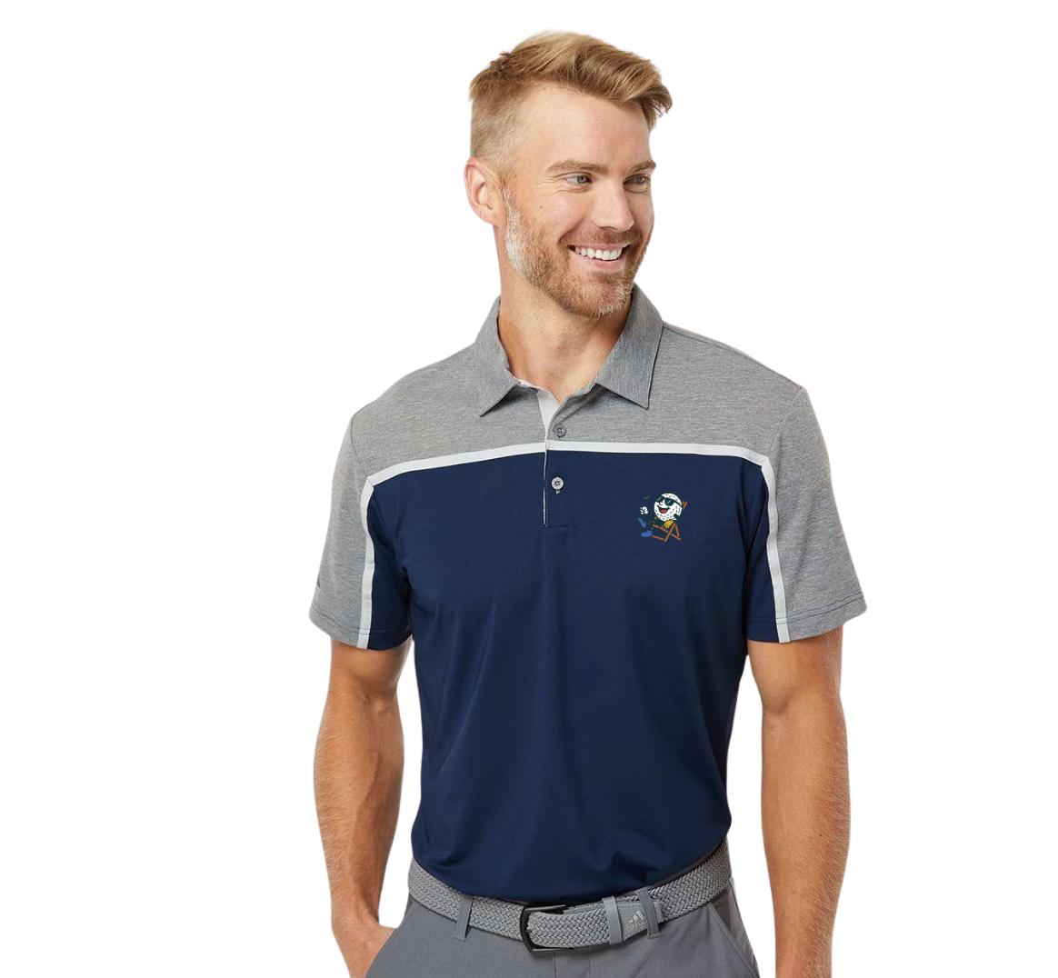 Adidas "Golfy" Colorblocked Polo - Blue