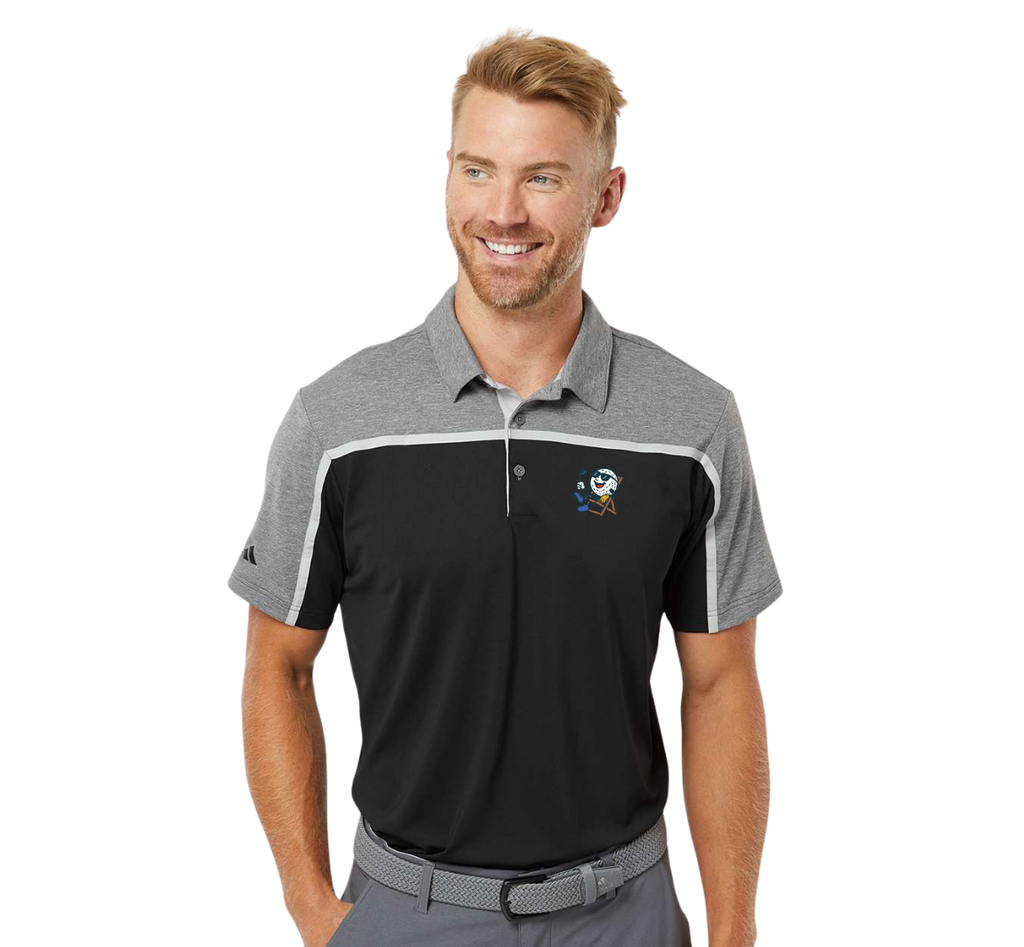 Adidas "Golfy" Colorblocked Polo - Black