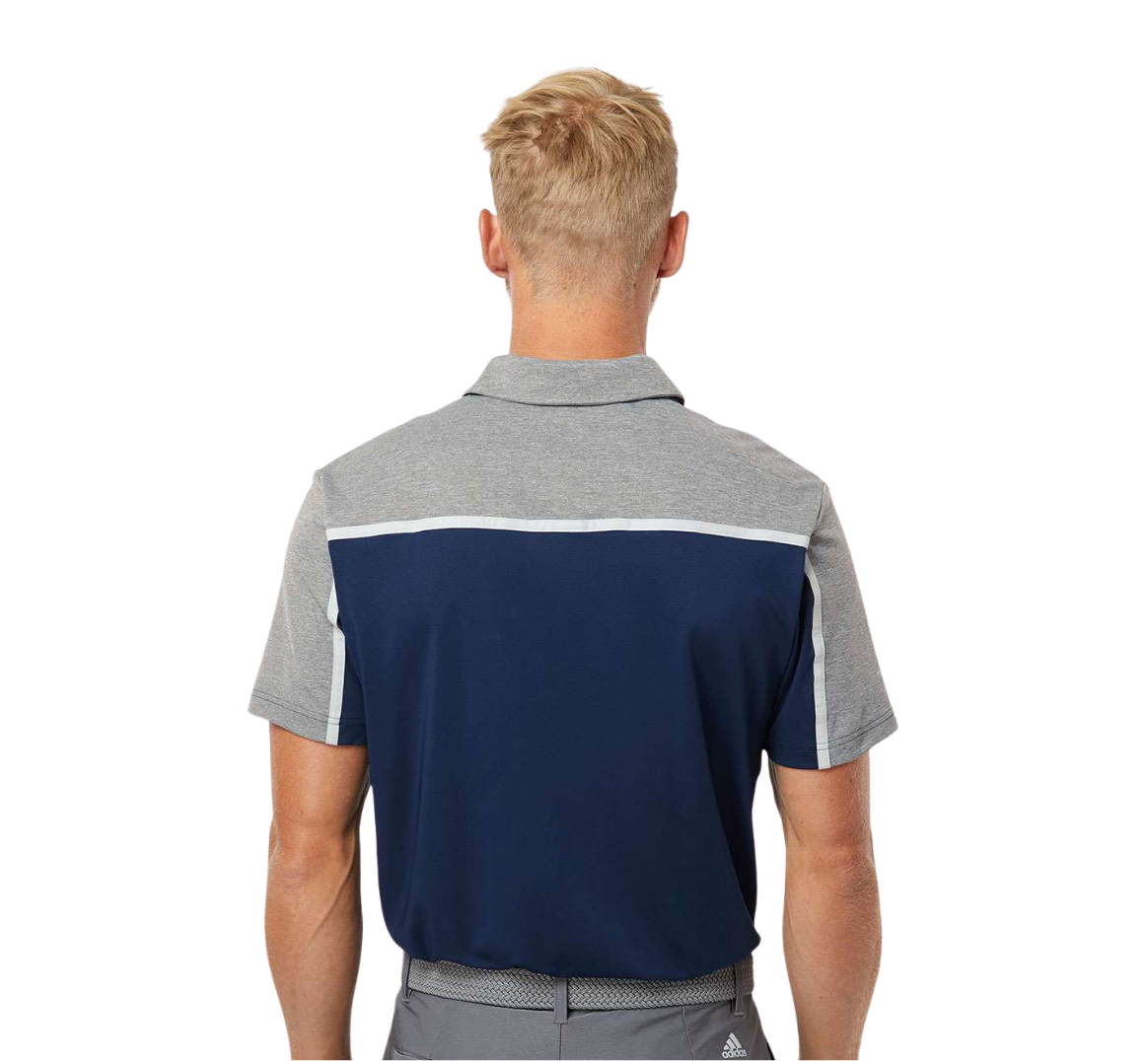 Adidas "Golfy" Colorblocked Polo - Blue